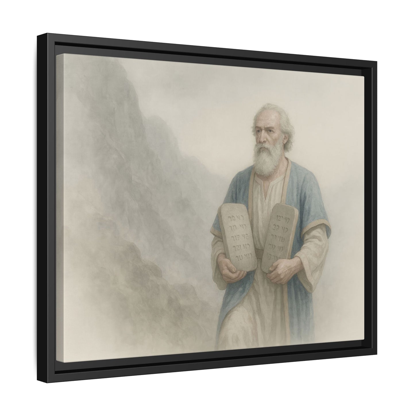 Moses Comes Down from the Mountain - Framed Canvas
