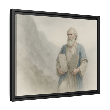 Moses Comes Down from the Mountain - Framed Canvas