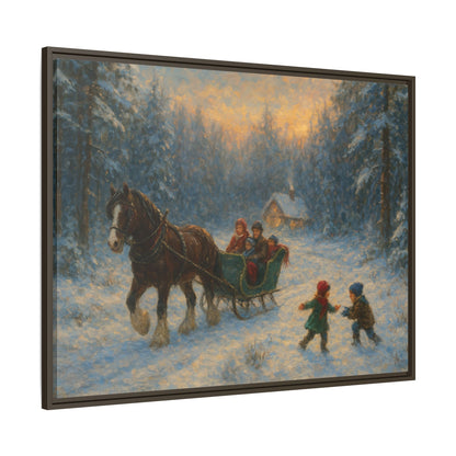 Winter Fun - Framed Canvas