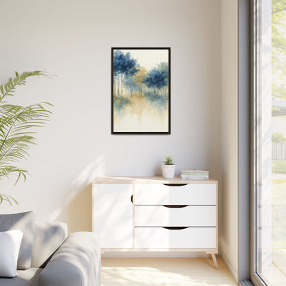 Floating Aspen and Birch Forest - Framed Canvas
