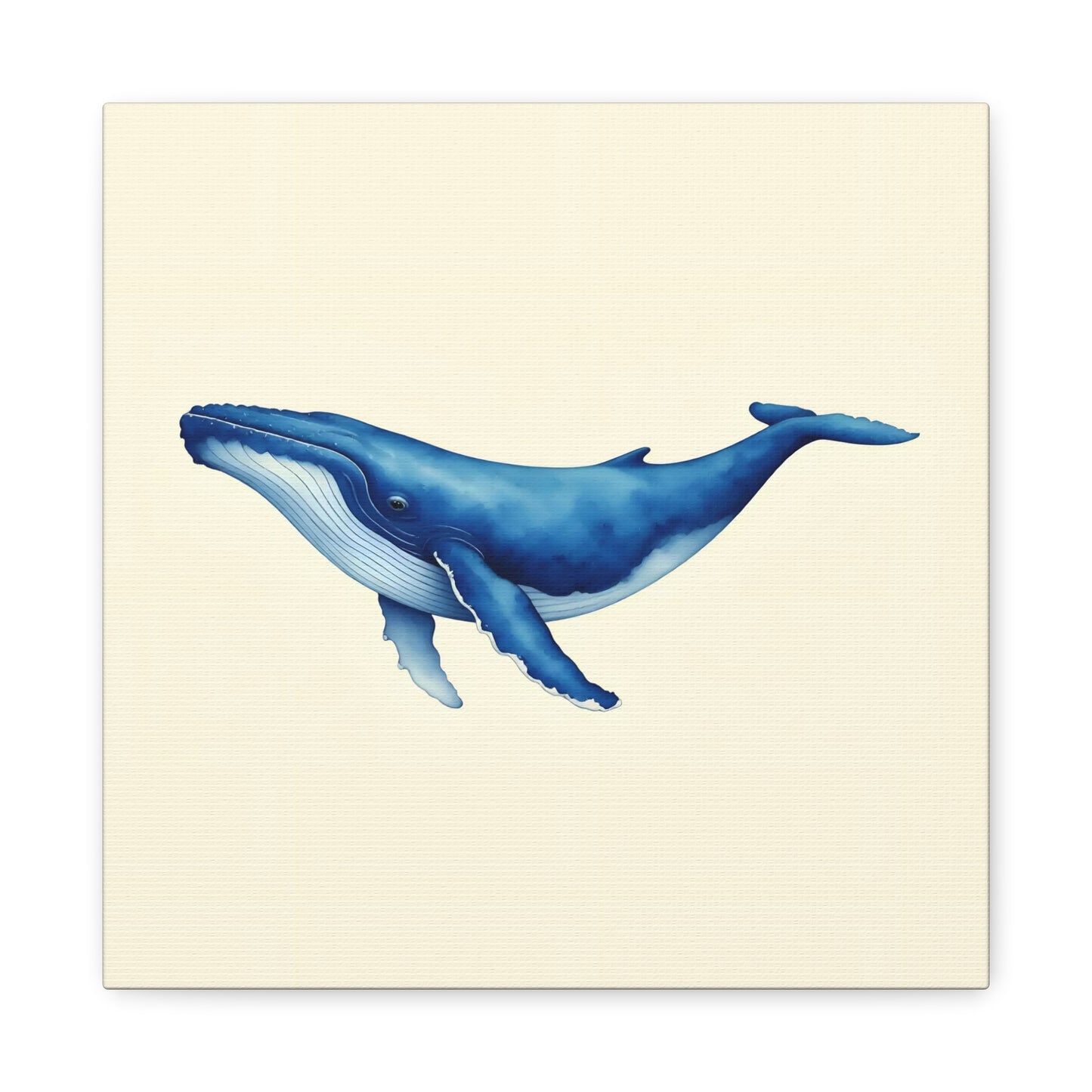 Blue Whale Watercolor Canvas