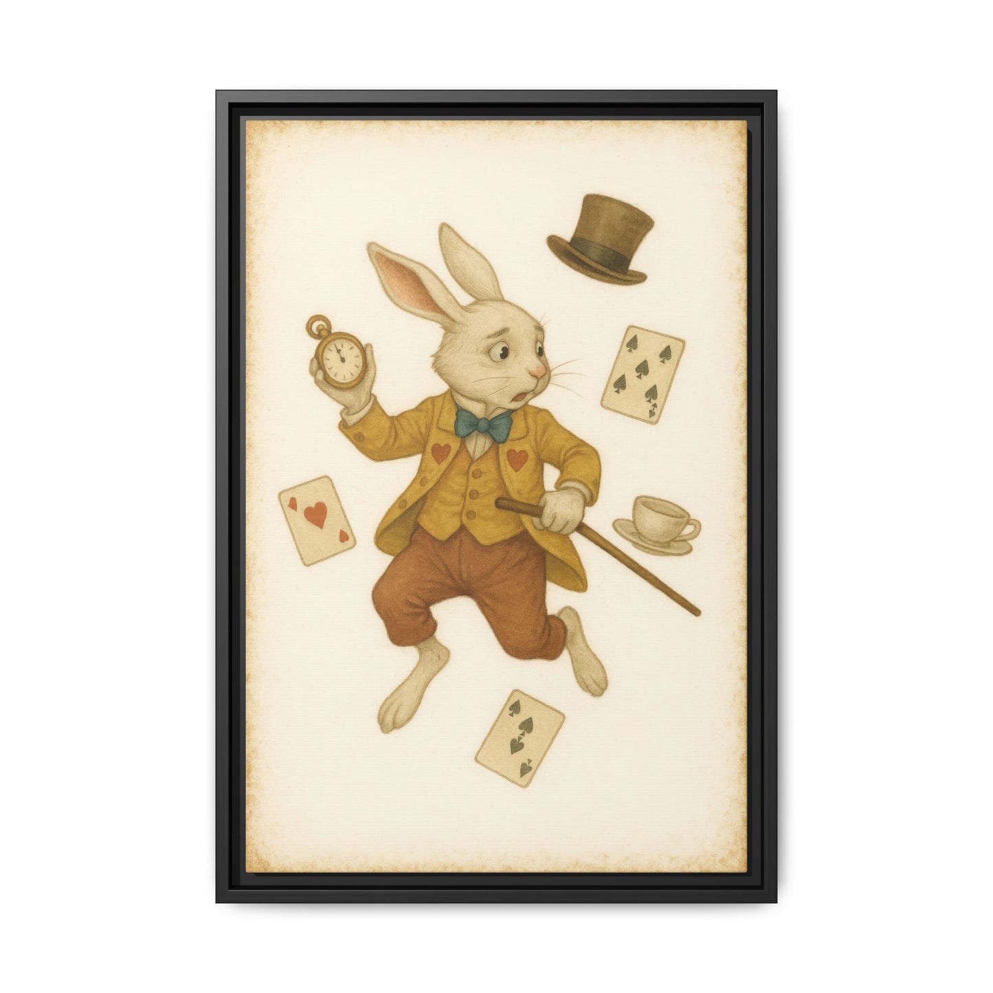 The White Rabbit - Framed Canvas