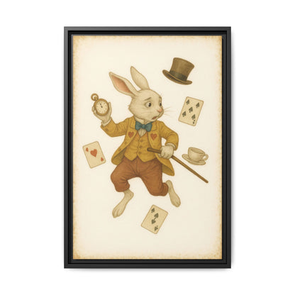 The White Rabbit - Framed Canvas