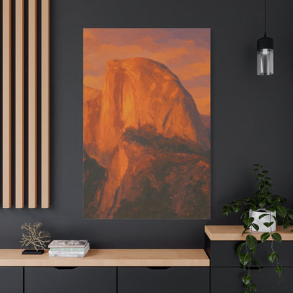 Sunset Over Half Dome Canvas