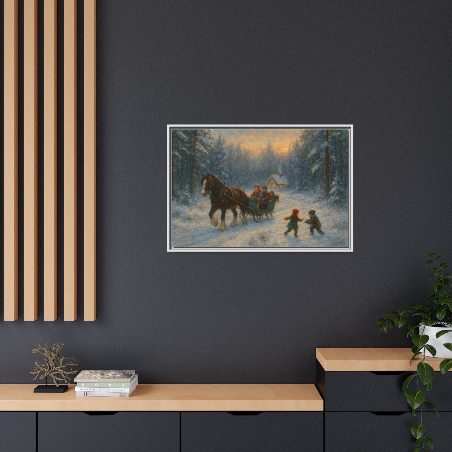 Winter Fun - Framed Canvas