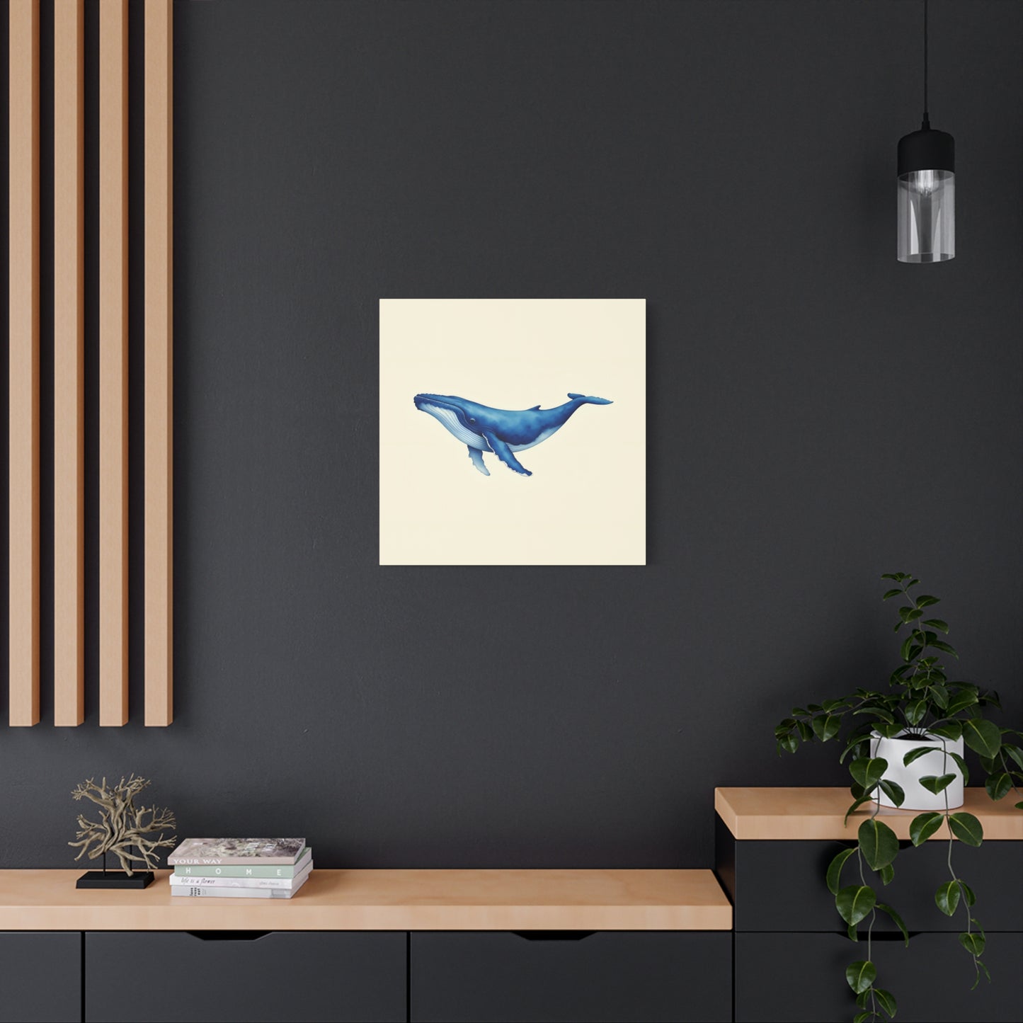 Blue Whale Watercolor Canvas
