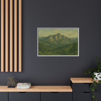Green Mountains - Framed Canvas