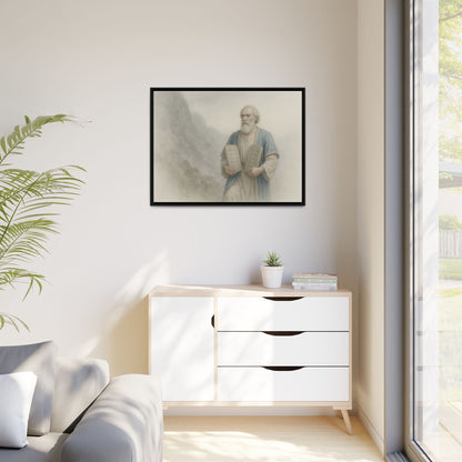 Moses Comes Down from the Mountain - Framed Canvas