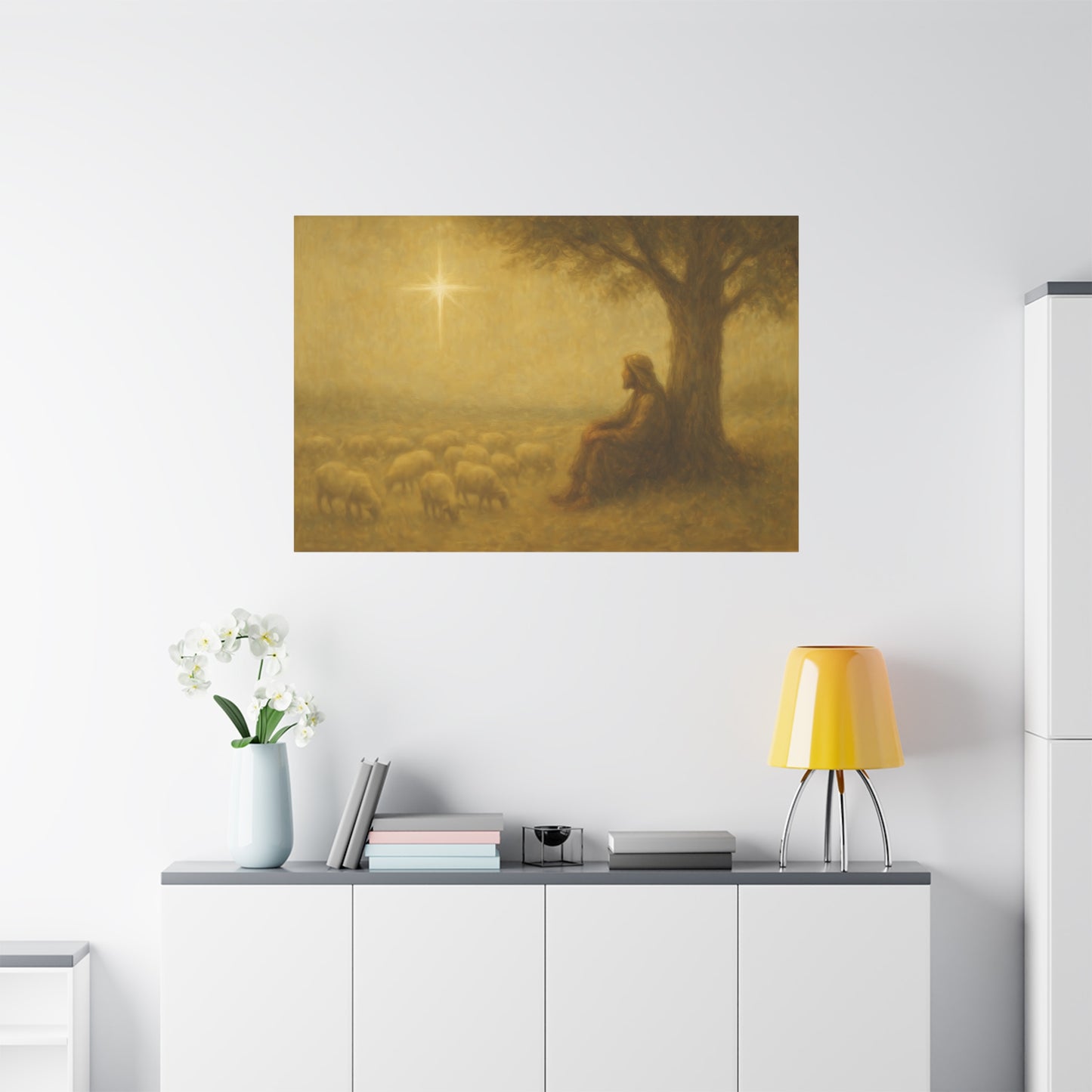 Shepherd In The Field - Canvas