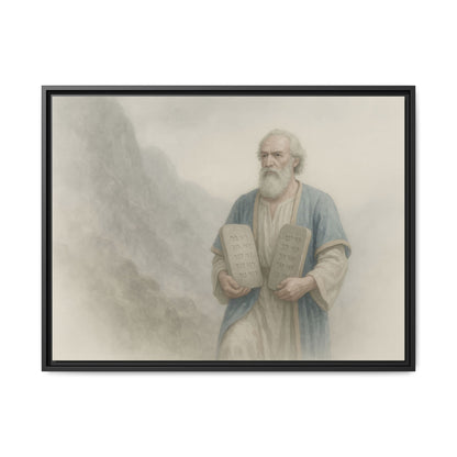 Moses Comes Down from the Mountain - Framed Canvas