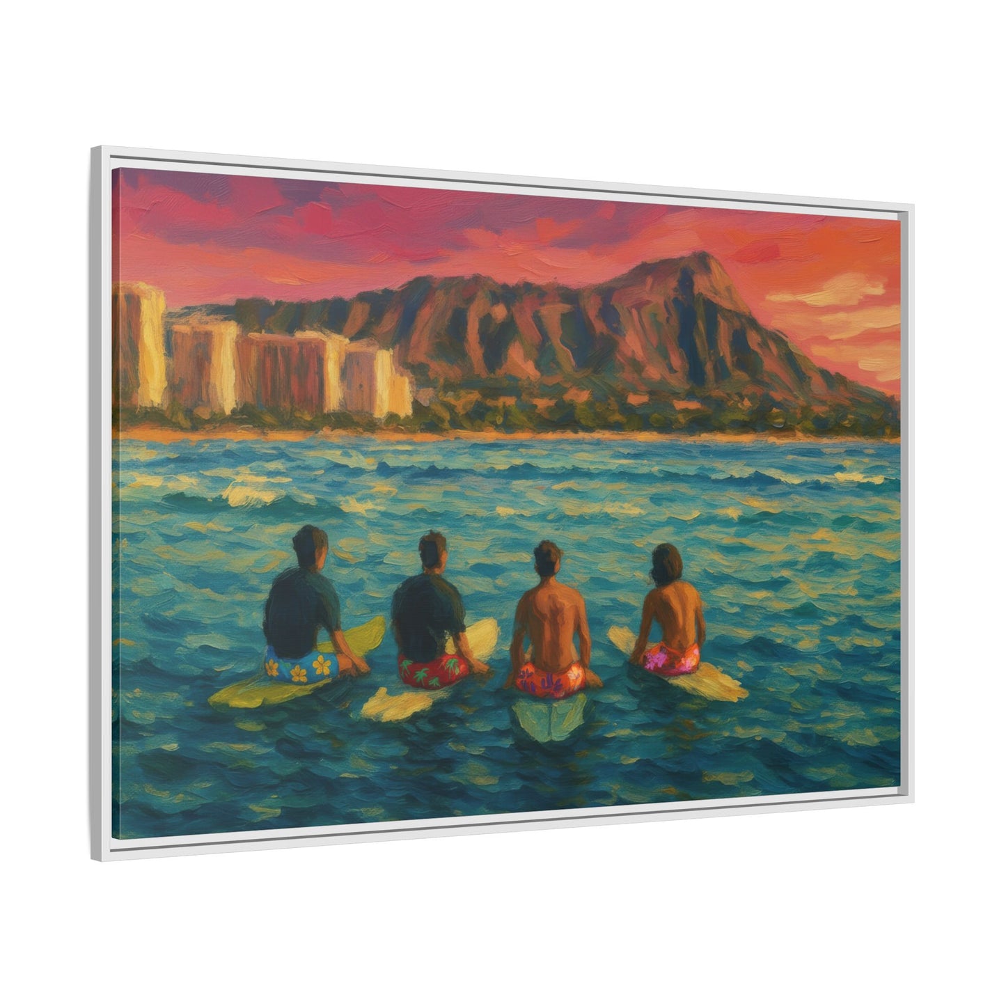 A Day On The Water - Framed Canvas