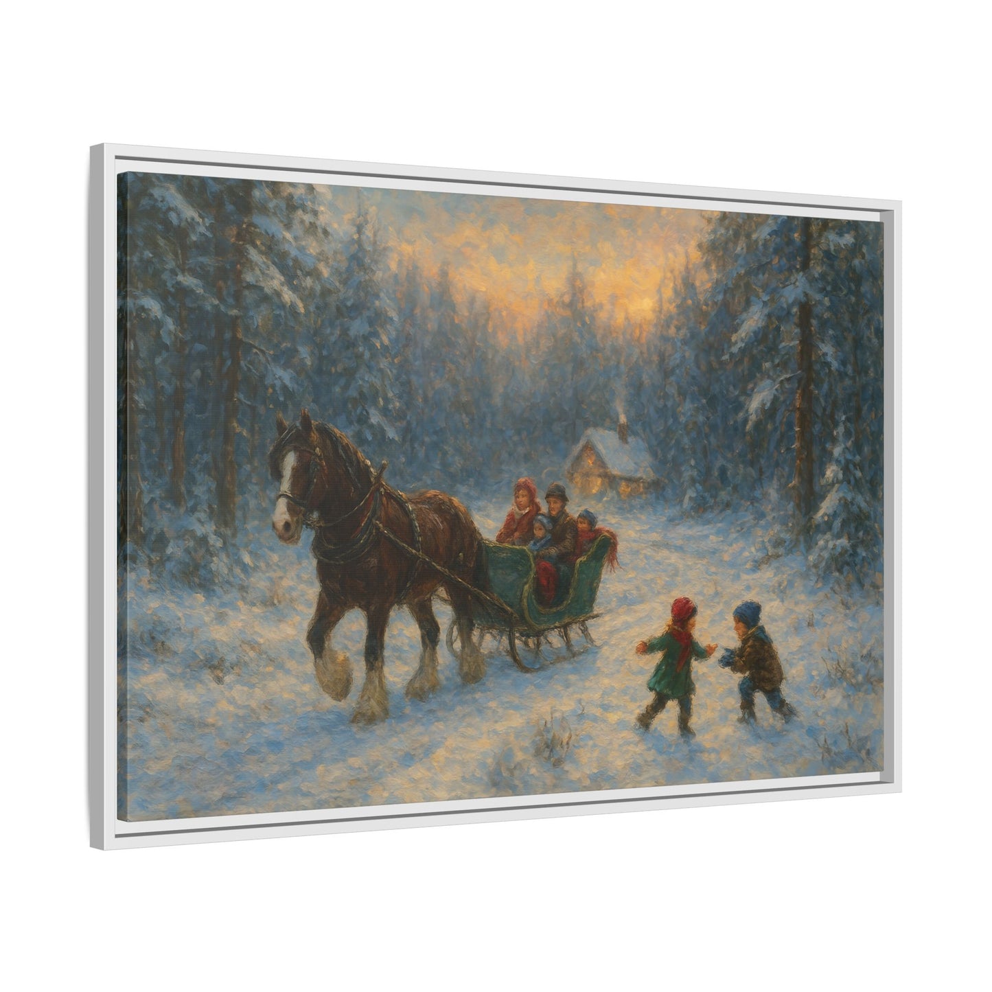 Winter Fun - Framed Canvas