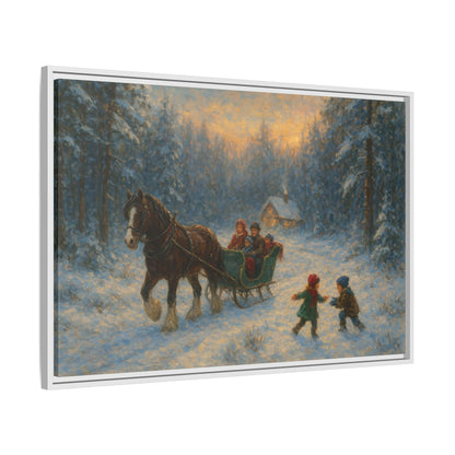 Winter Fun - Framed Canvas