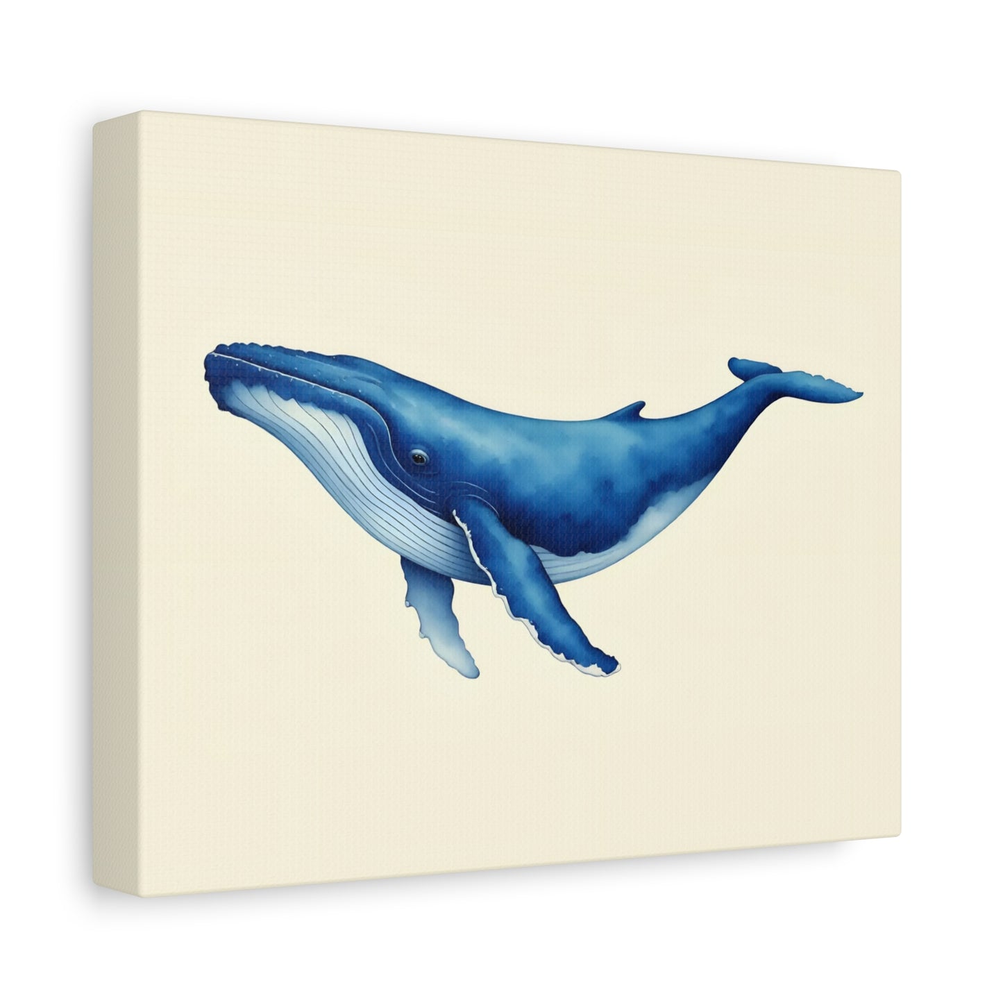 Blue Whale Watercolor Canvas