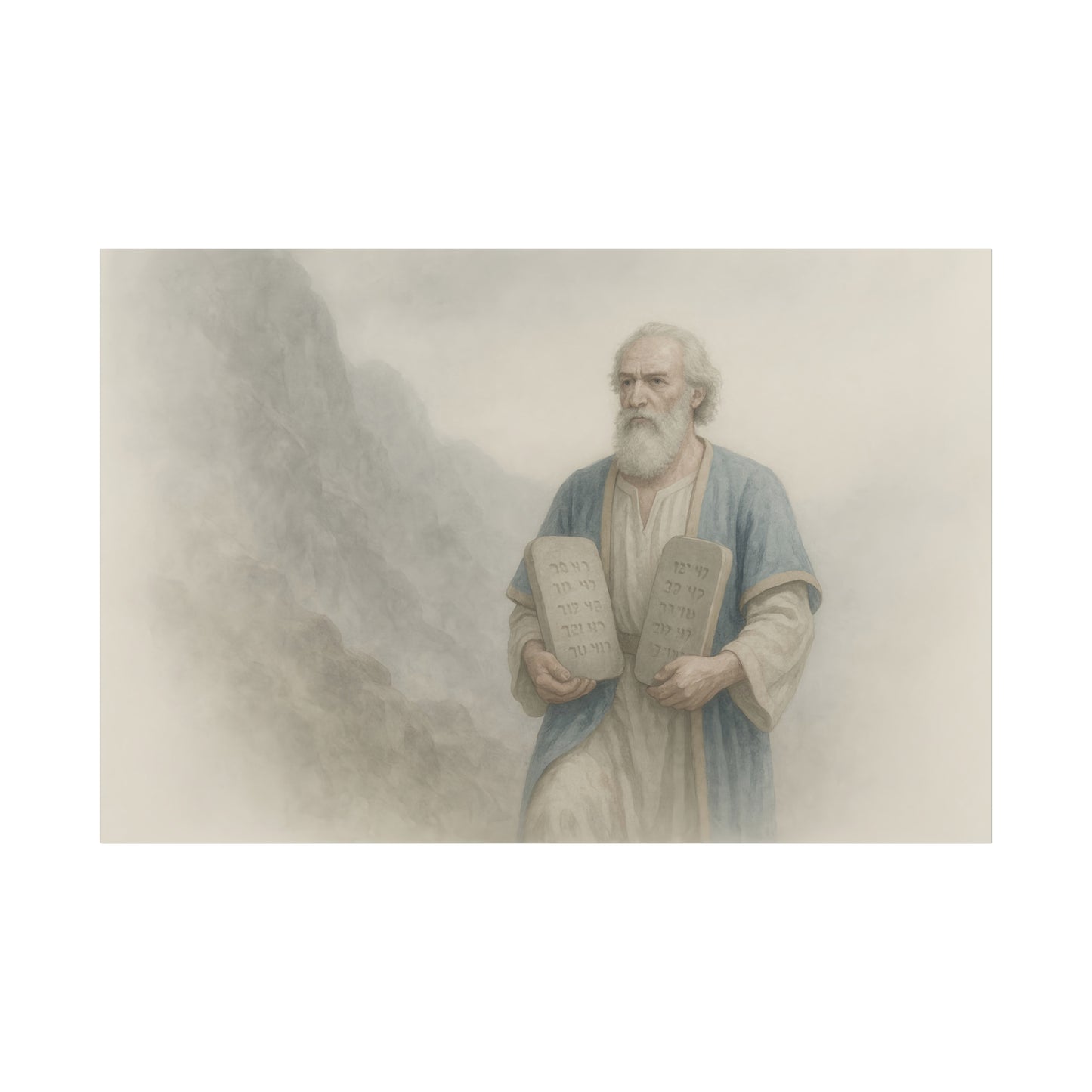 Moses Comes Down from the Mountain  - Canvas