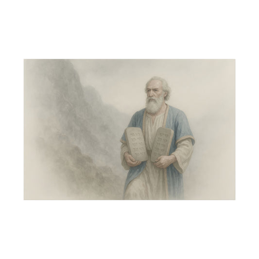 Moses Comes Down from the Mountain  - Canvas