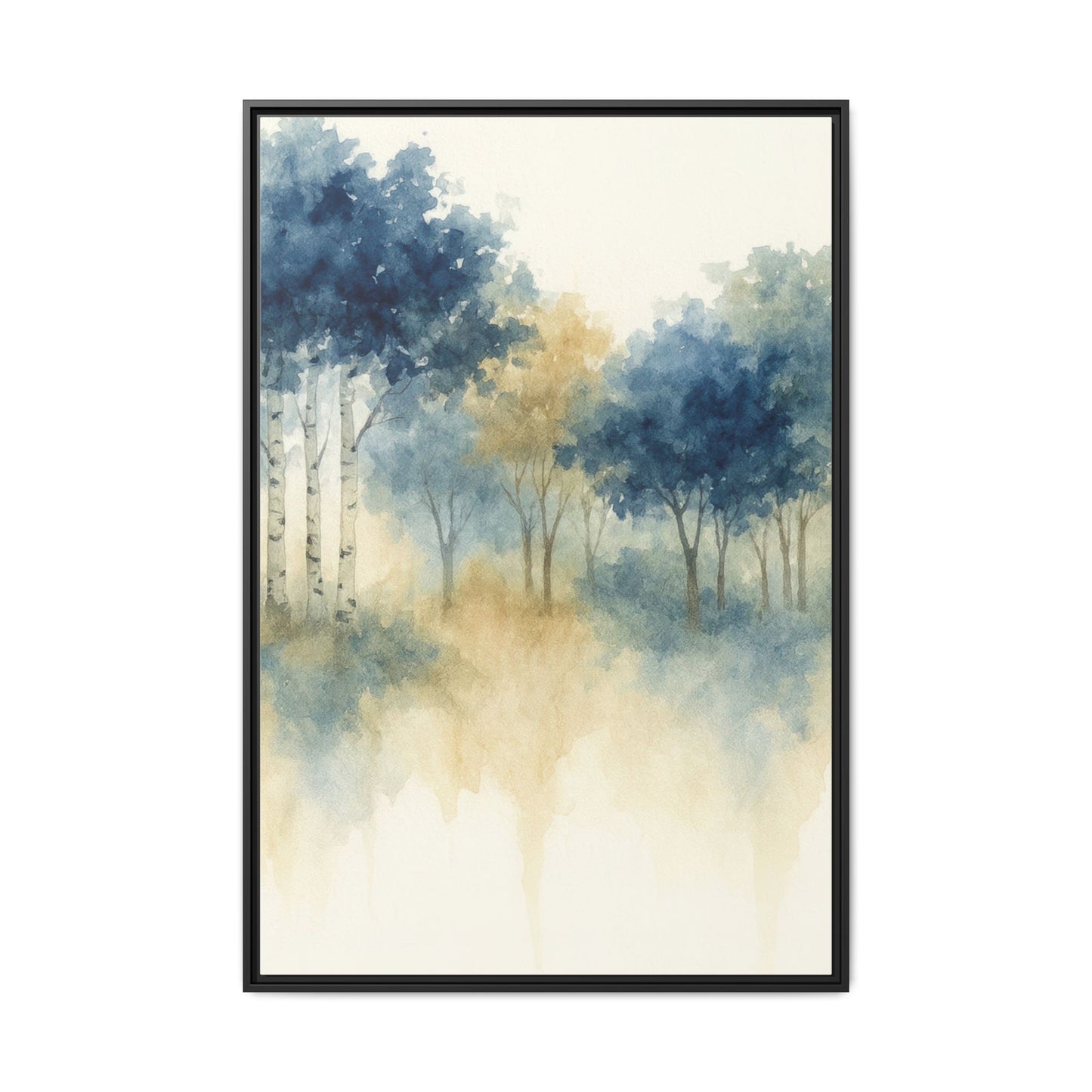 Floating Aspen and Birch Forest - Framed Canvas