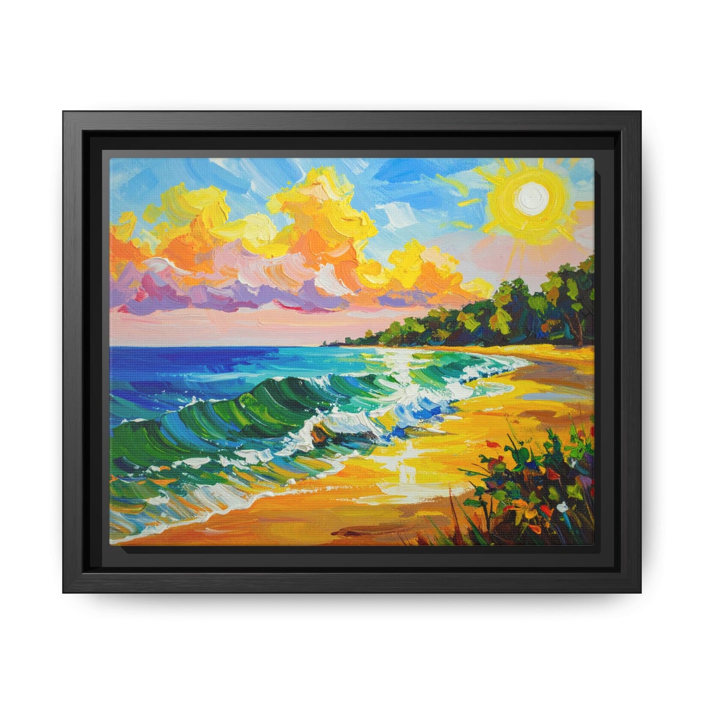 Tranquil Seascape- Framed Canvas