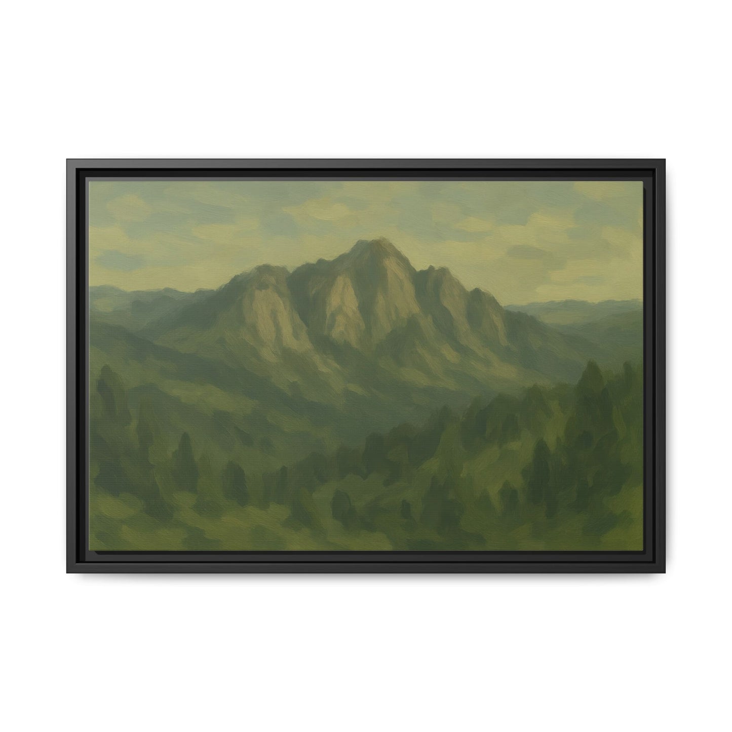 Green Mountains - Framed Canvas