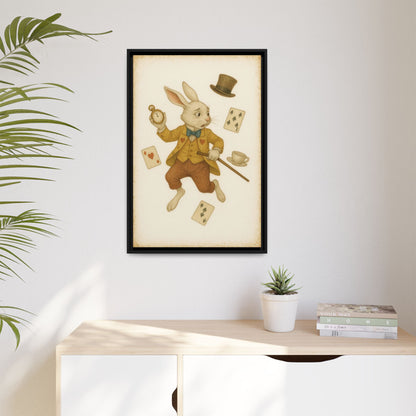The White Rabbit - Framed Canvas