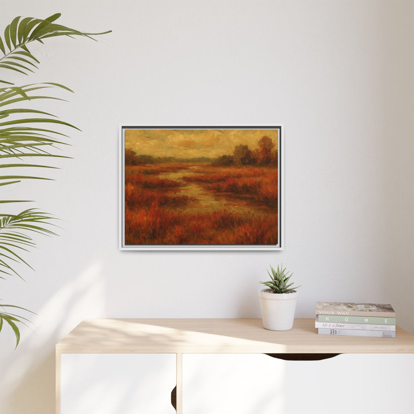 Fall Marsh - Framed Canvas