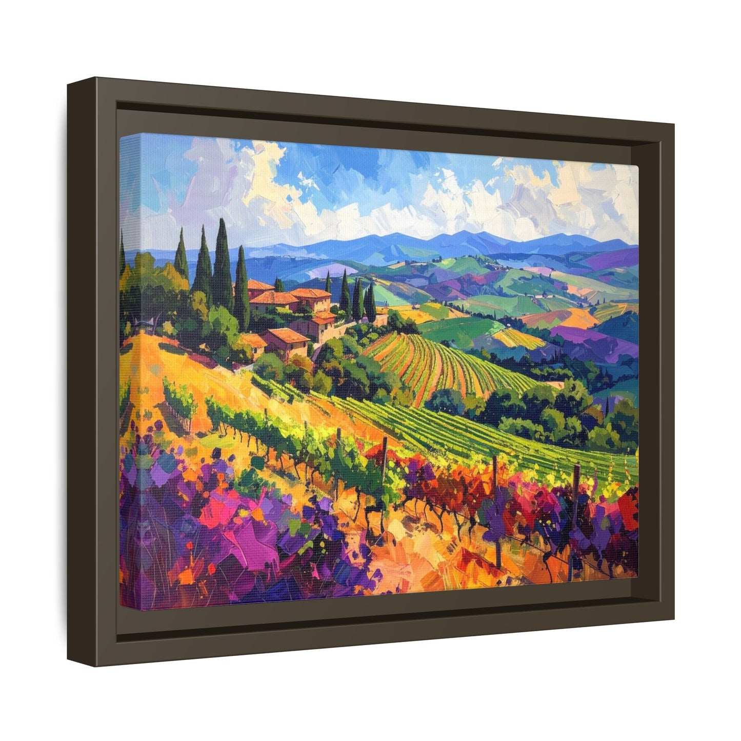 Italian Vineyard - Framed Canvas