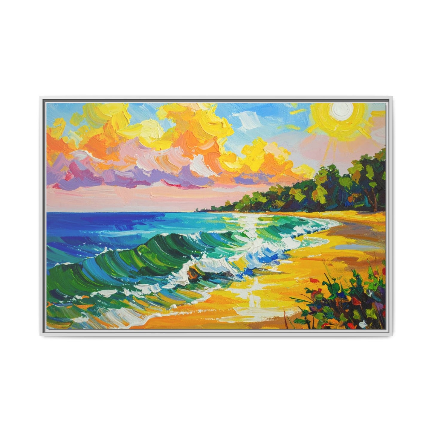 Tranquil Seascape- Framed Canvas