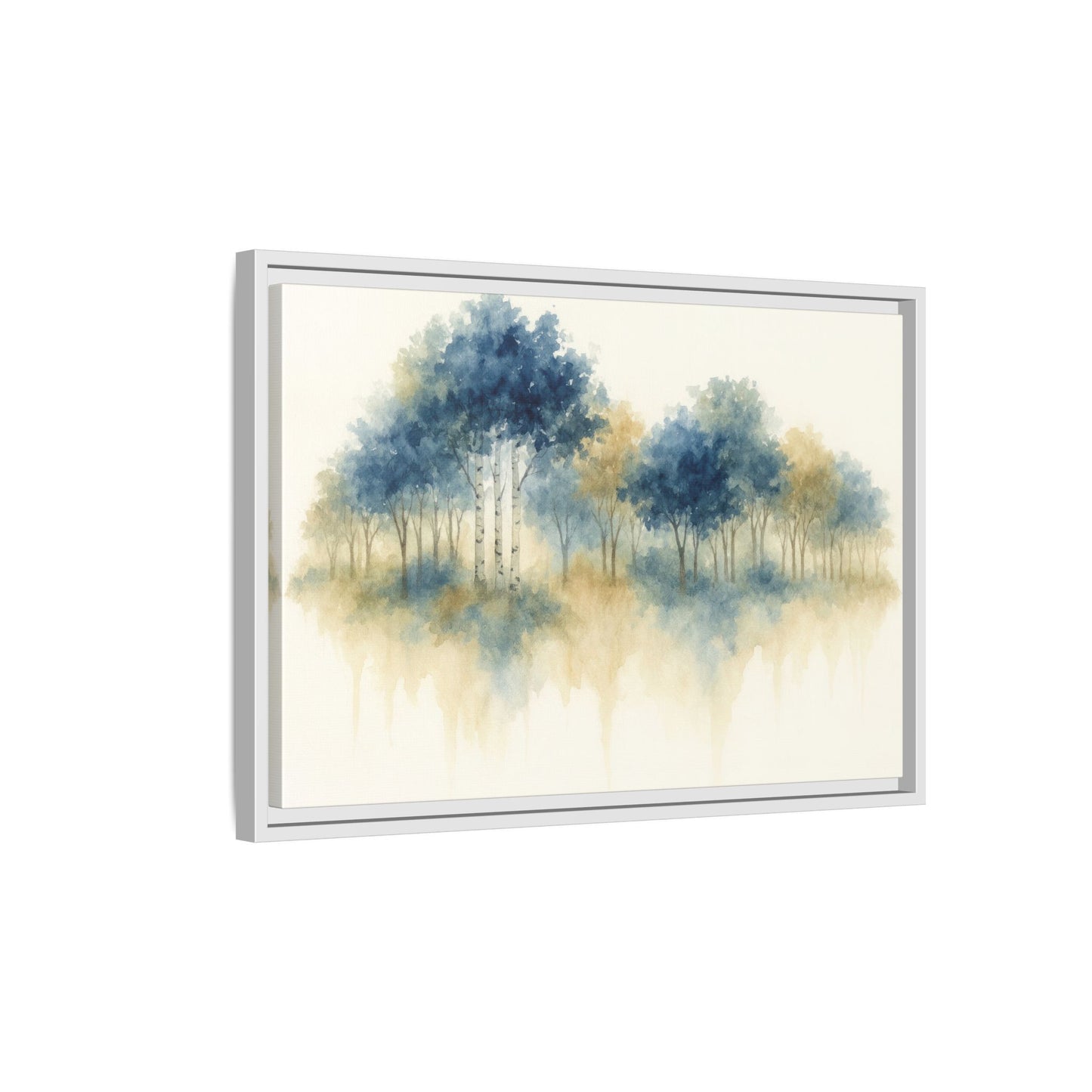 Floating Aspen and Birch Forest - Framed Canvas