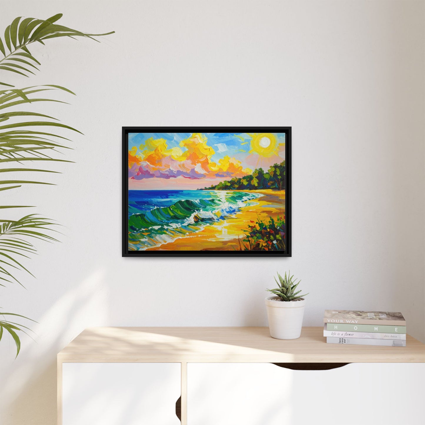 Tranquil Seascape- Framed Canvas