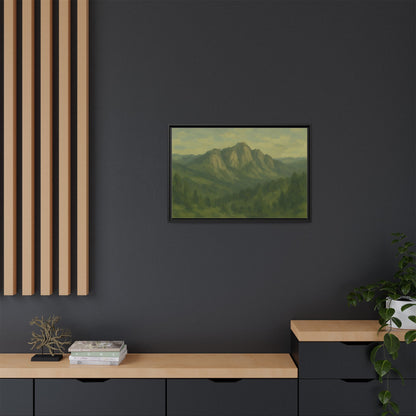 Green Mountains - Framed Canvas