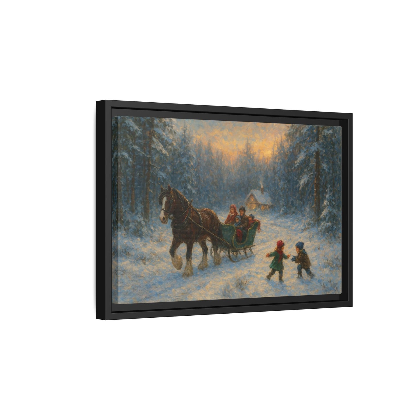 Winter Fun - Framed Canvas