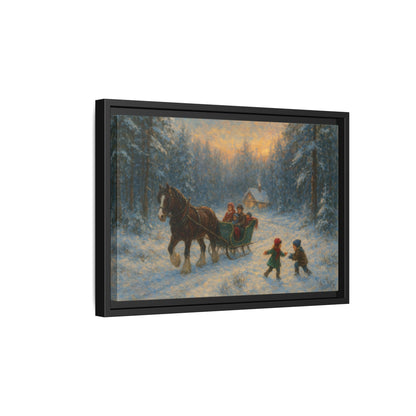 Winter Fun - Framed Canvas