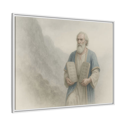 Moses Comes Down from the Mountain - Framed Canvas