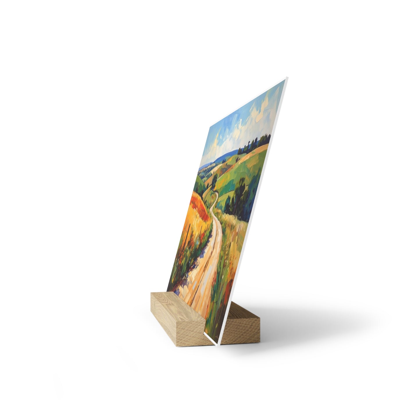 Lazy Country Road #3 - Gallery Board with Stand