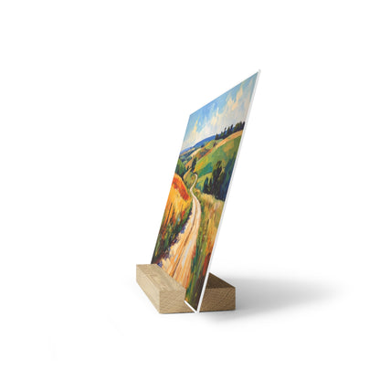 Lazy Country Road #3 - Gallery Board with Stand