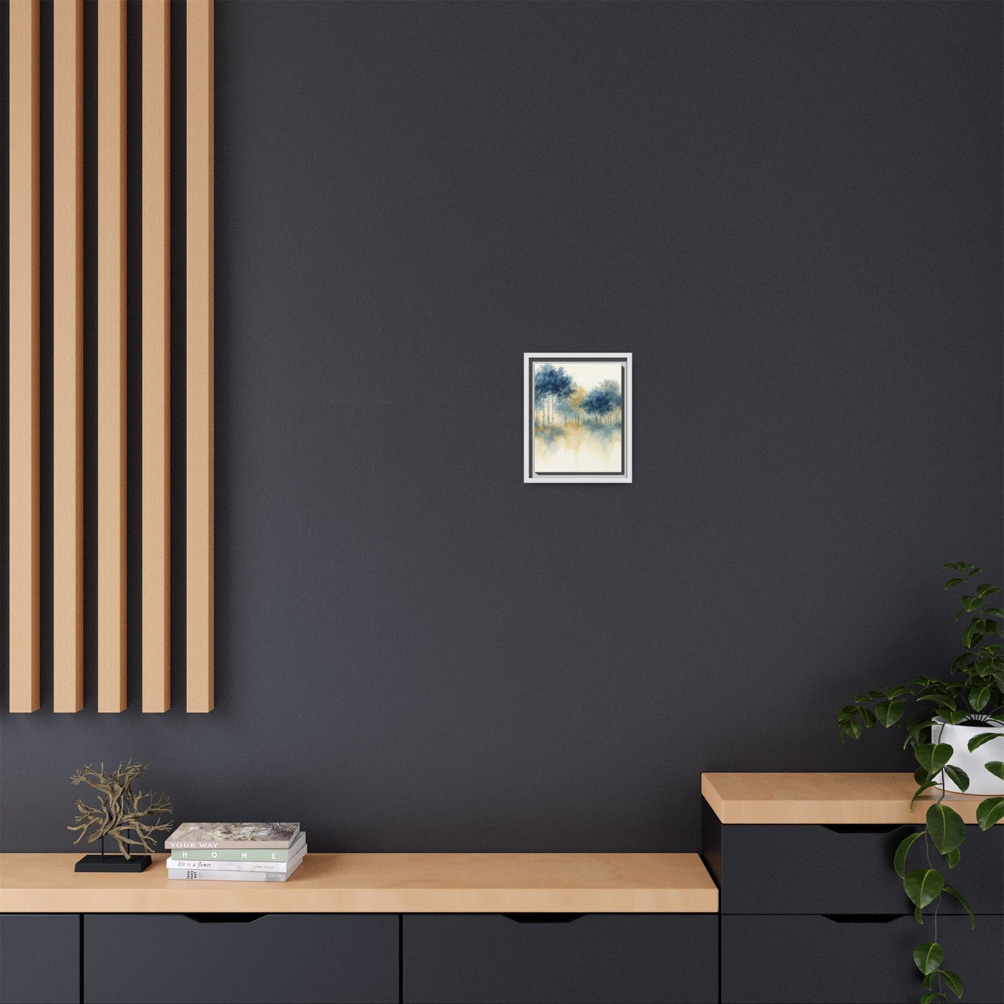 Floating Aspen and Birch Forest - Framed Canvas