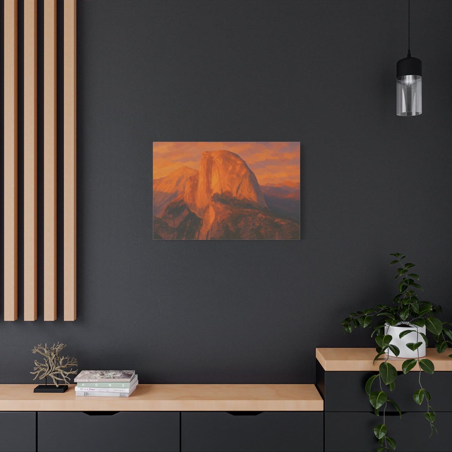 Sunset Over Half Dome Canvas