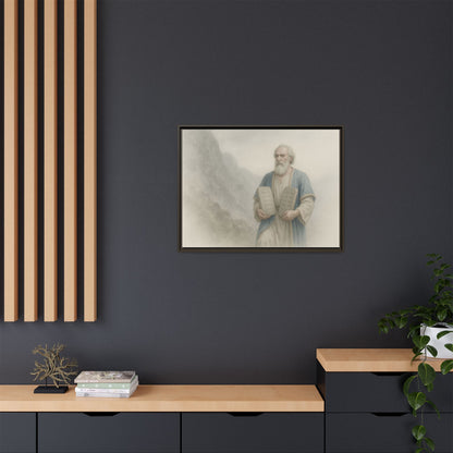 Moses Comes Down from the Mountain - Framed Canvas