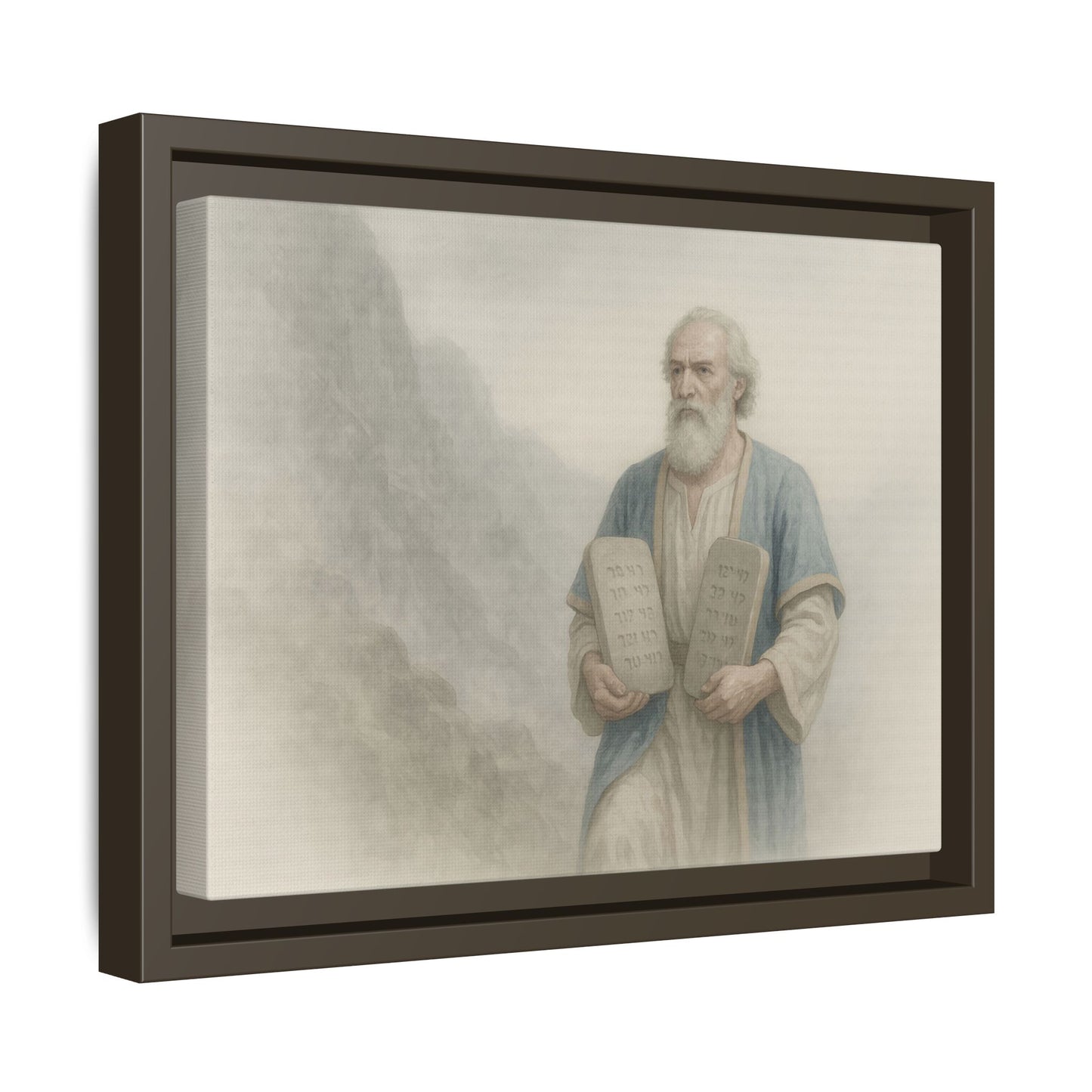 Moses Comes Down from the Mountain - Framed Canvas