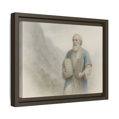 Moses Comes Down from the Mountain - Framed Canvas