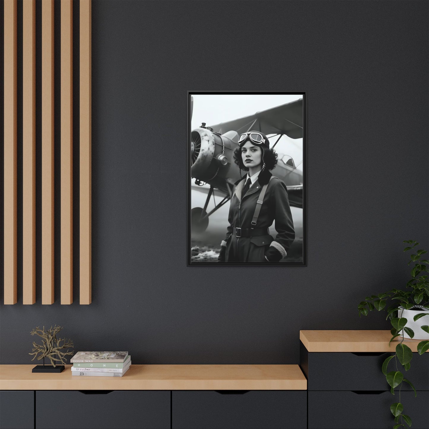 Lady of the Sky - Framed Canvas