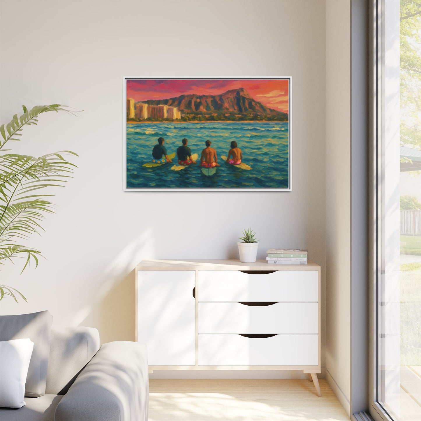 A Day On The Water - Framed Canvas