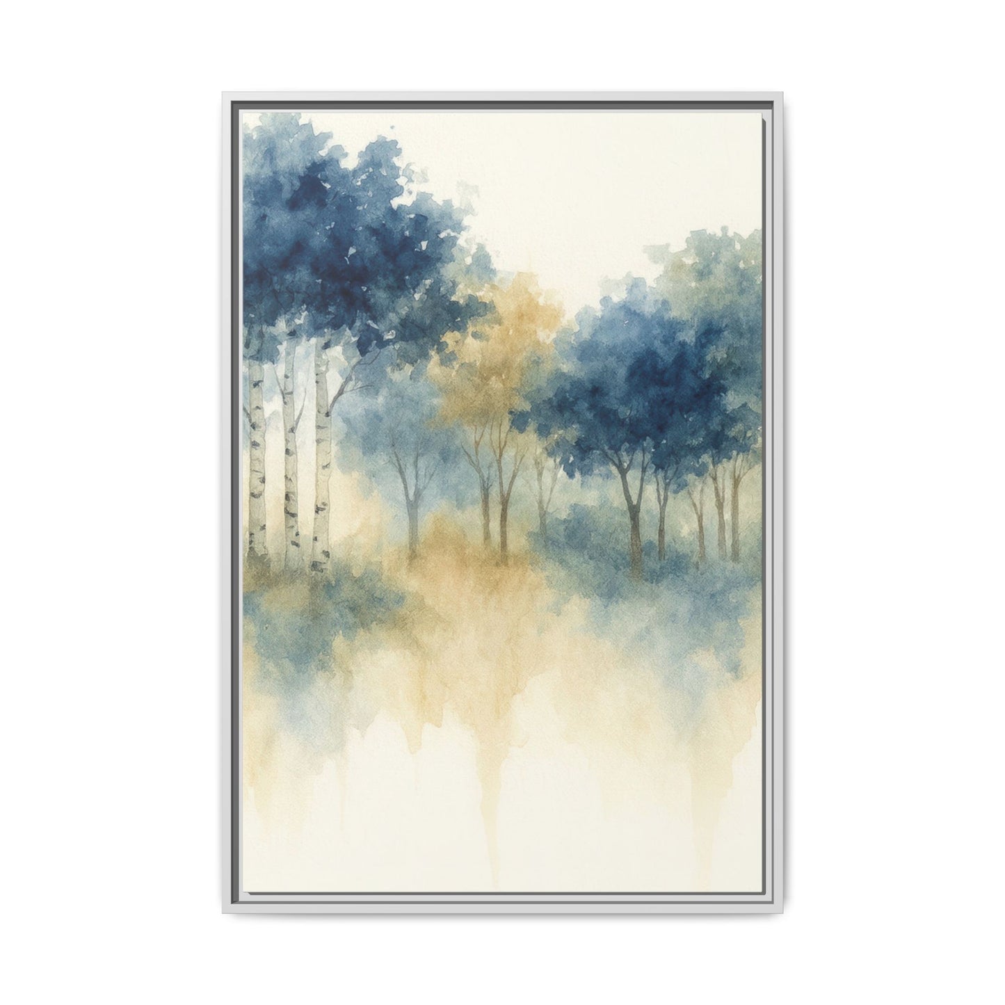 Floating Aspen and Birch Forest - Framed Canvas