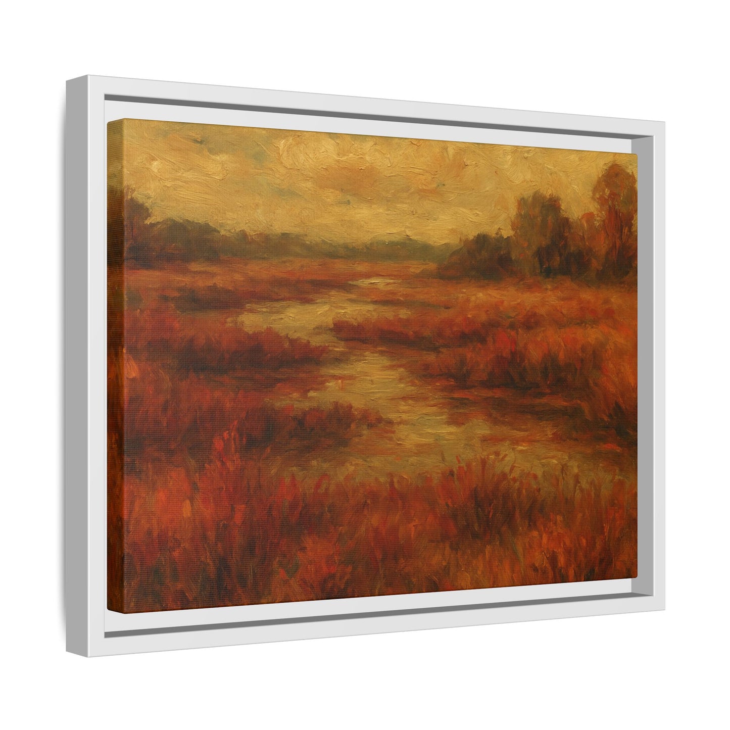 Fall Marsh - Framed Canvas