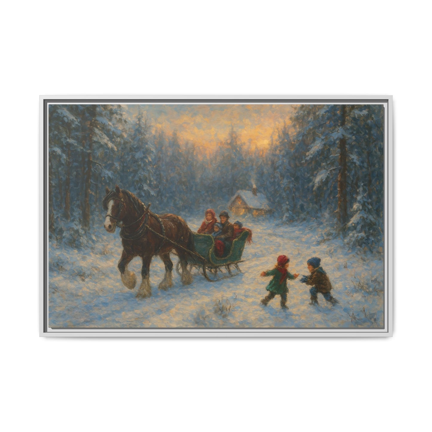 Winter Fun - Framed Canvas