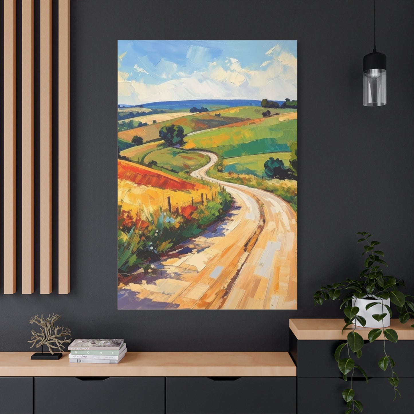 Lazy Country Road #3 Canvas