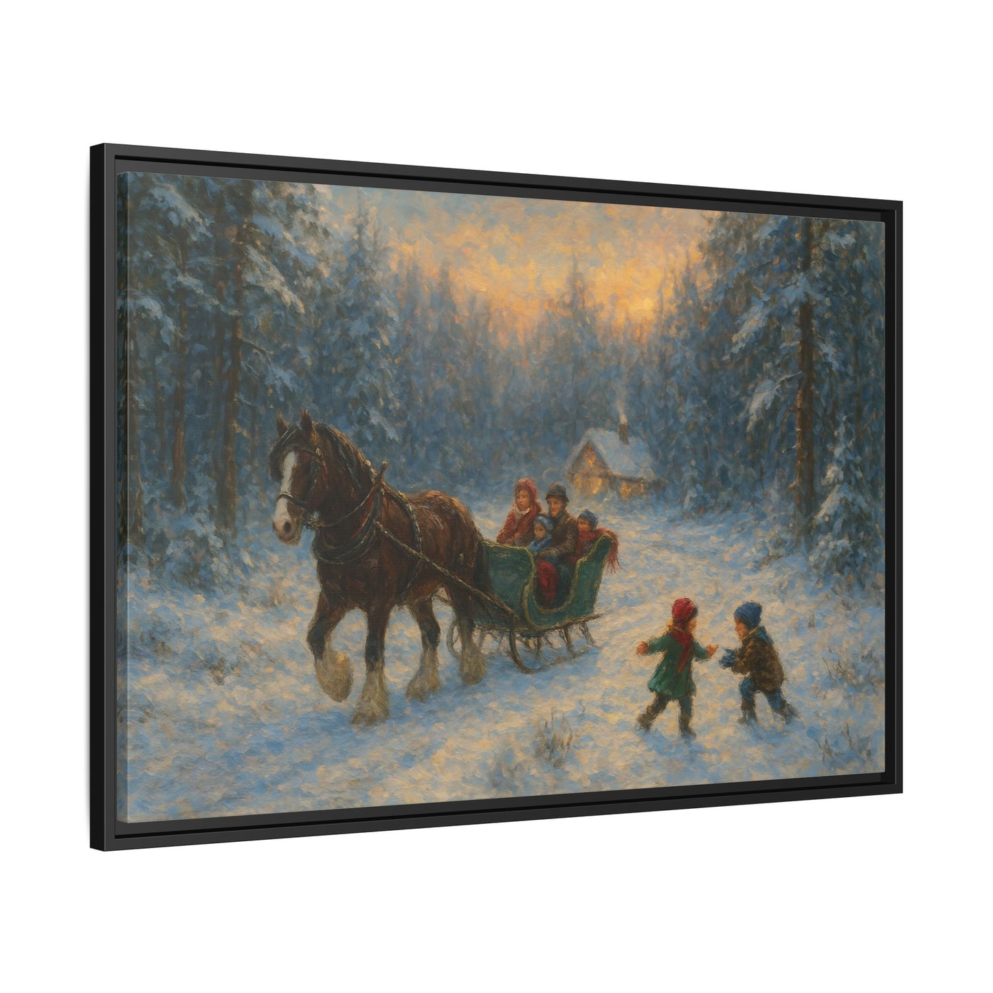 Winter Fun - Framed Canvas