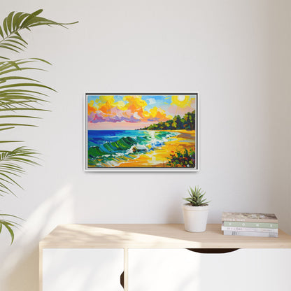 Tranquil Seascape- Framed Canvas