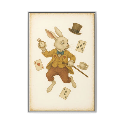 The White Rabbit - Framed Canvas