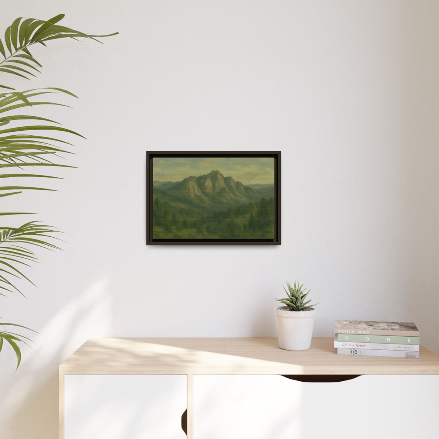 Green Mountains - Framed Canvas